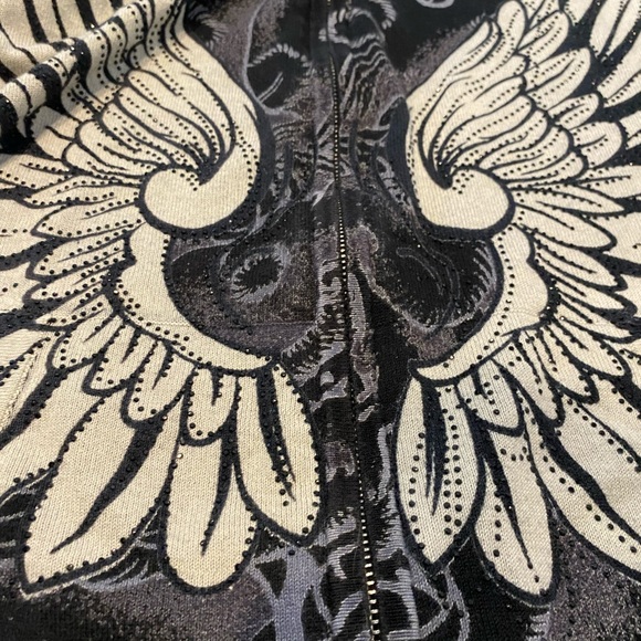 Christian Audigier Men’s Rhinestone Zipper-hooded - Picture 9 of 12